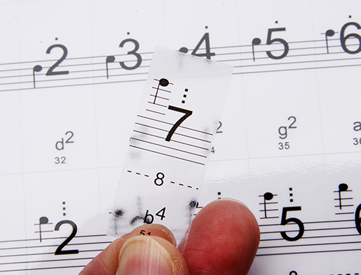 透明鋼琴音階貼紙