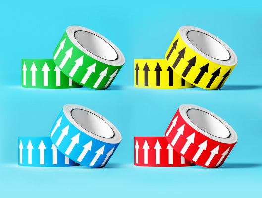 訂制化工管道標簽箭頭貼紙定制印刷防水耐曬不干膠