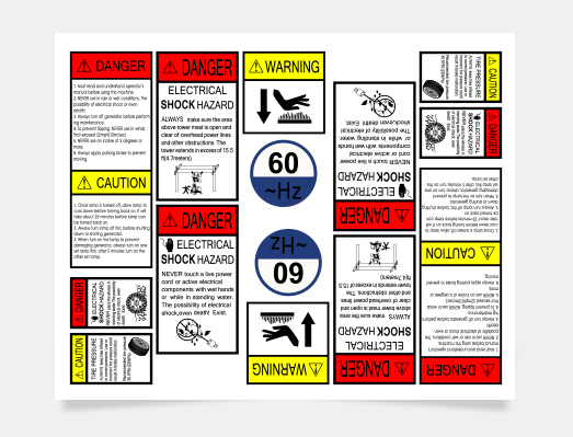 燈塔警示標簽貼紙